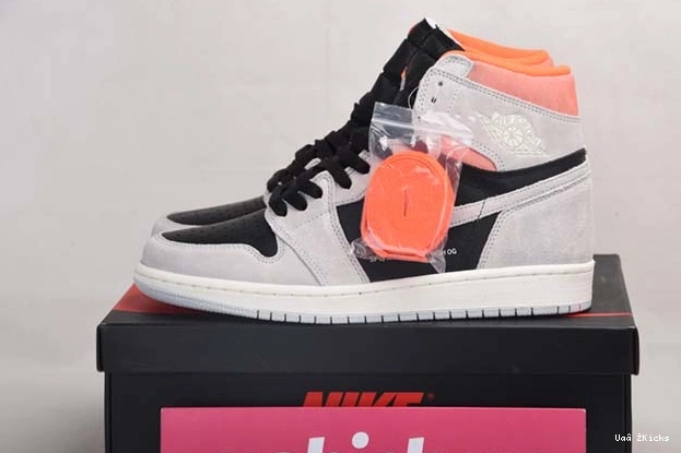 High Air - 555088-018 'Grey 1 - Jordan Crimson' Retro OG Jordan HighQuality 342 Air 1018